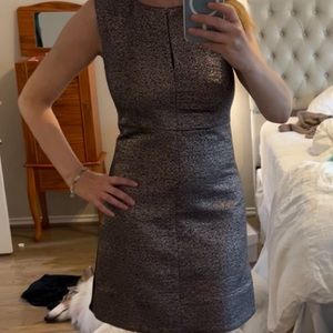 Yvette -Diane Von Furstenberg Gold / Black Metallic Dress in Sz 4